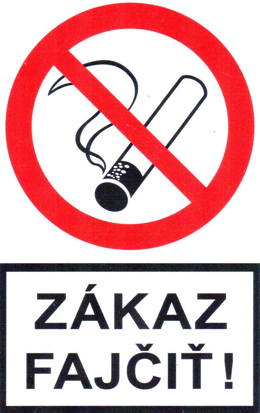 Zákaz fajčiť - piktogram samolepka na sklo