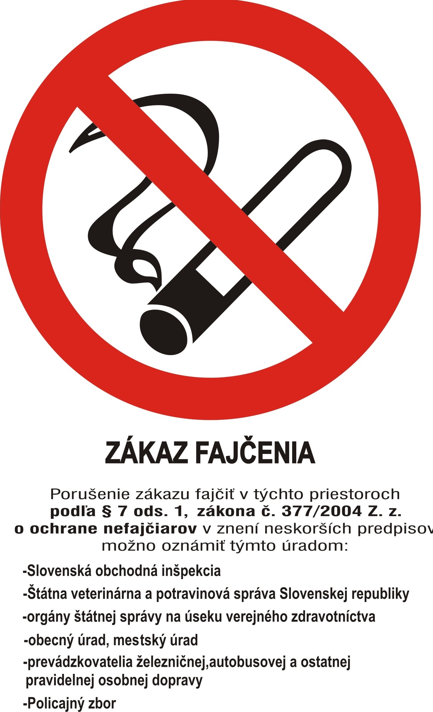 Zákaz fajčiť v ZZ - piktogram samolepka na sklo