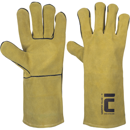 SANDPIPER YELLOW rukavice celokožené 11