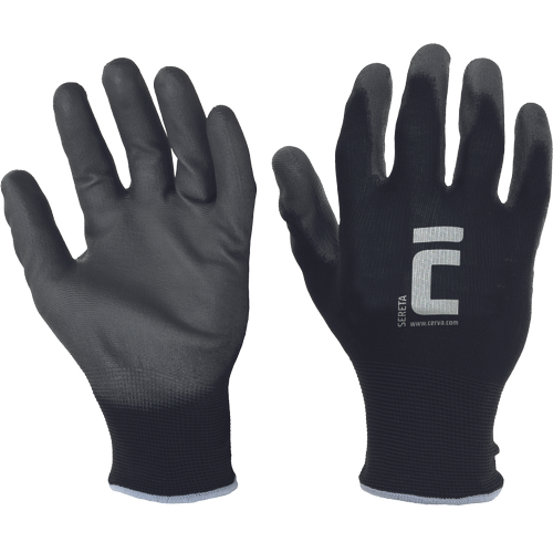 SERETA rukavice čierna 6