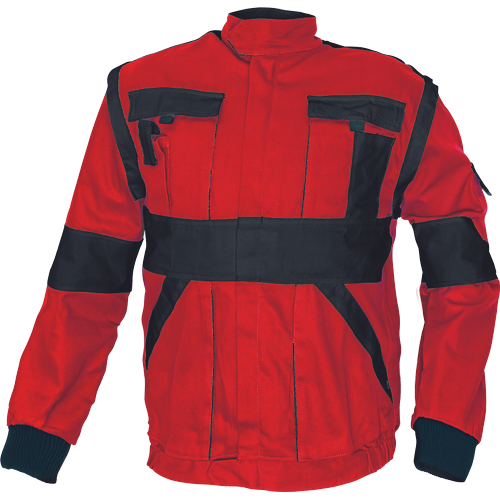 MAX bunda 260 g/m2 červená/čierna 44