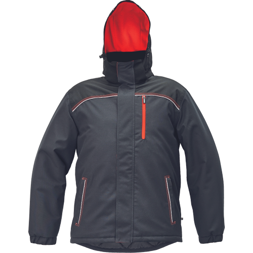KNOXFIELD WINTER parka antracit/červ XS