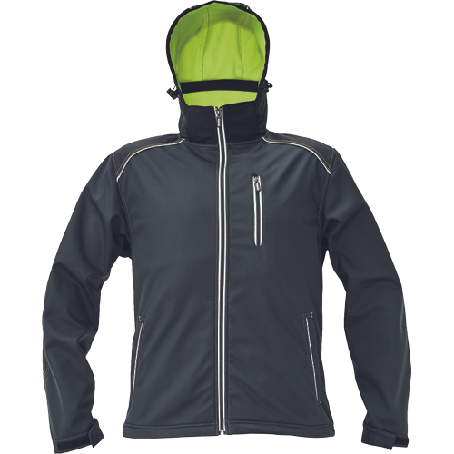 KNOXFIELD softshell bunda antrac/žltá XS