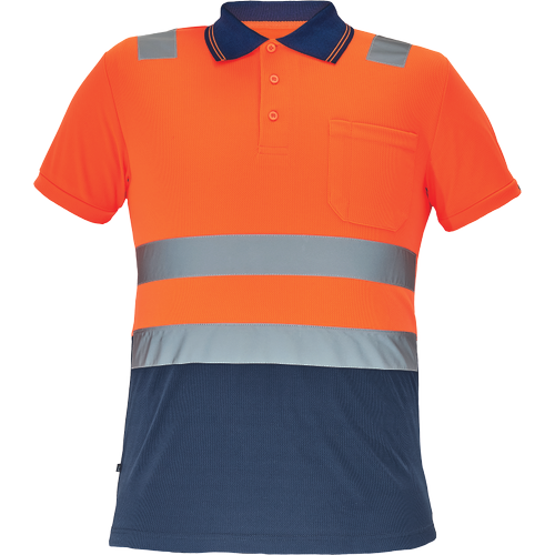 CADIZ HV polokošeľa oranžová/navy XS