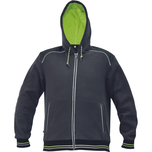 KNOXFIELD mikina s kap antracit/žltá XS