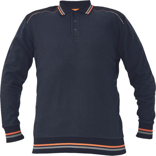 KNOXFIELD polo mikina antrac/oranžov XS