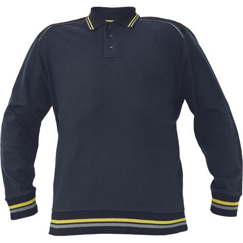 KNOXFIELD polo mikina antracit/žltá XS