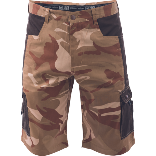 CRAMBE šortky CRAMBE šortky béžová kamufláž XXL