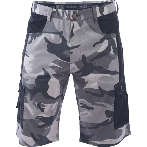 CRAMBE šortky sivá kamufláž S