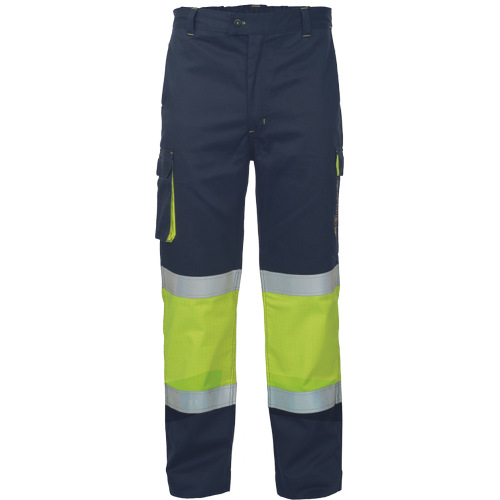 MULTINORM STRIP FR HV nohav.žltá/navy XS