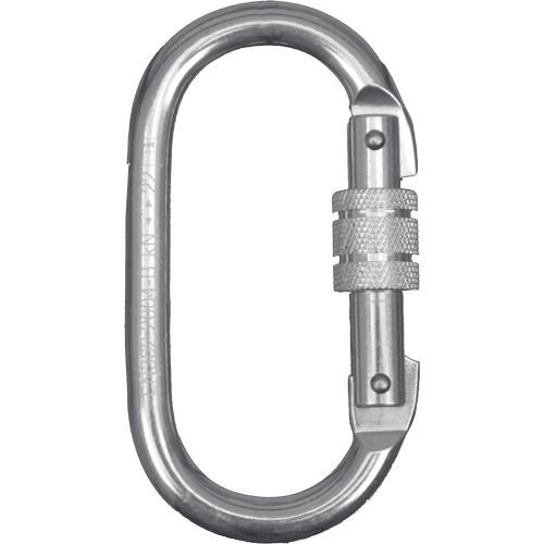 Ocel.karabína oválna skrutkovacia poist.