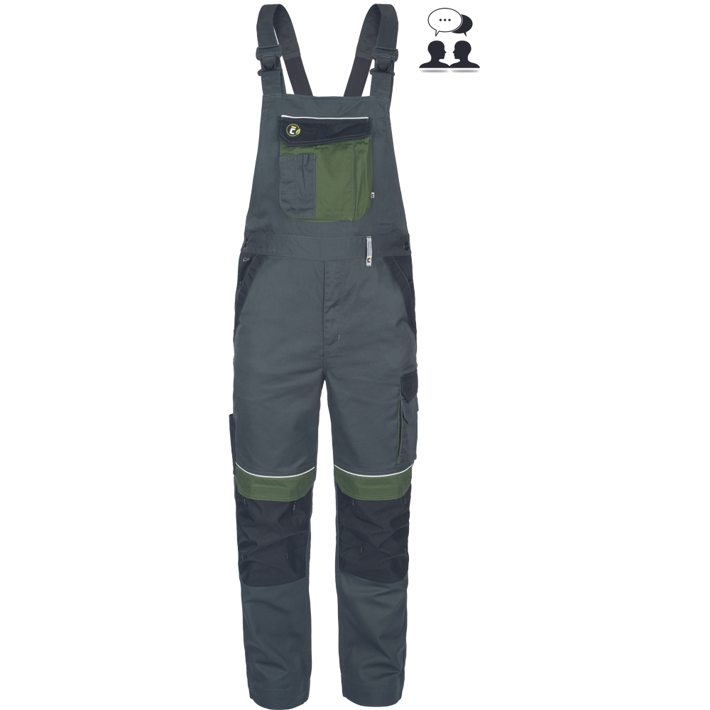 MAX ECO STRETCH náprs.nohavice zelená 44