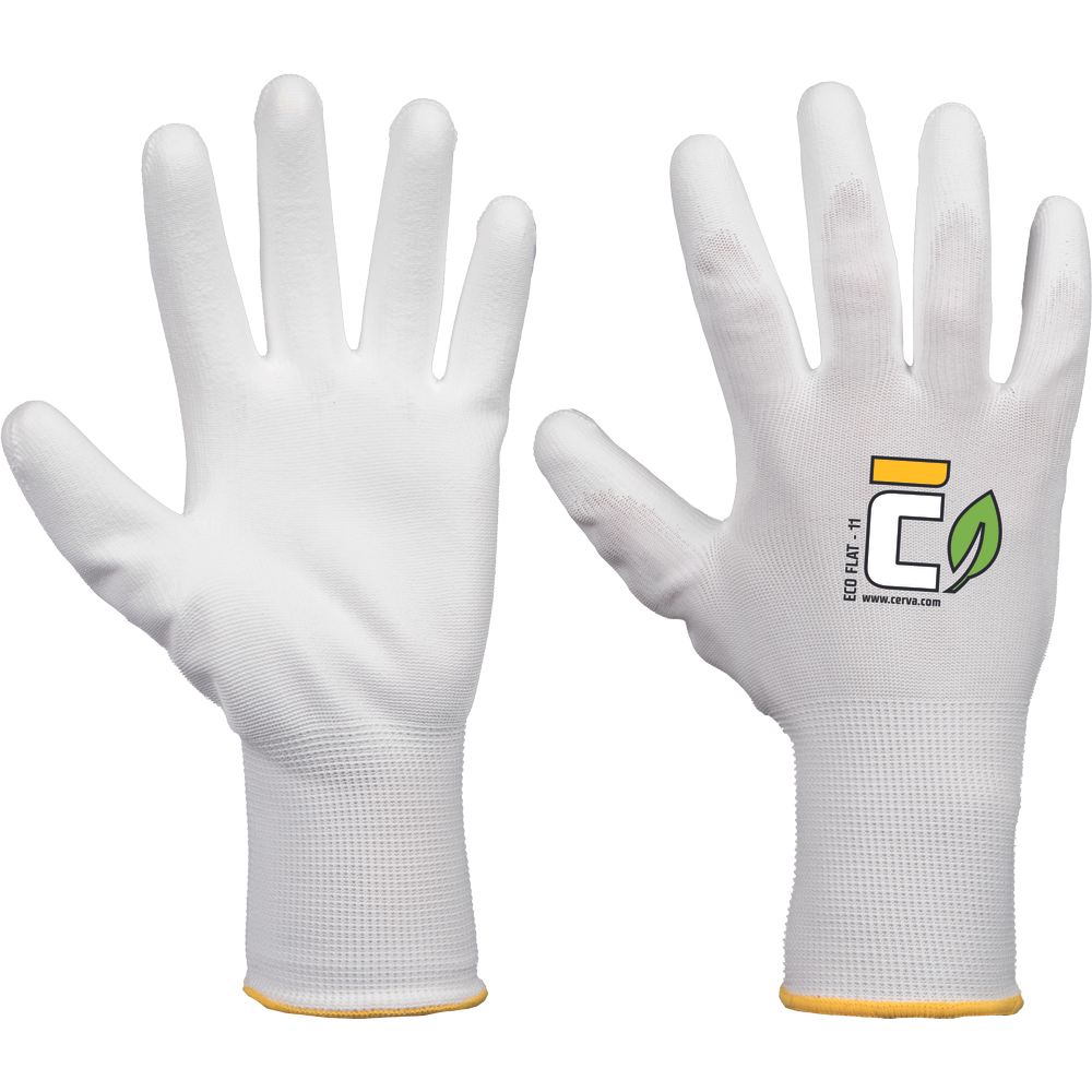 ECO flat rukavice biela 6