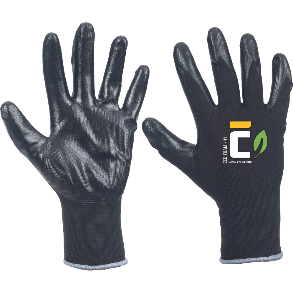 ECO foam rukavice čierna 6