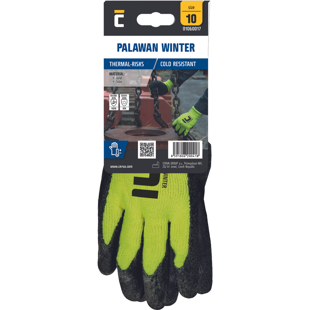 PALAWAN WINTER rukavice blister žltá 8