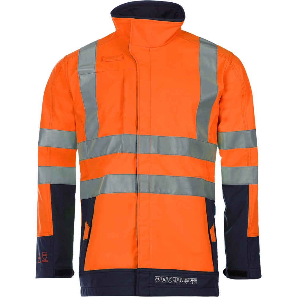 PLAYFORD softsh.ARC bunda HV oranž. 4XL