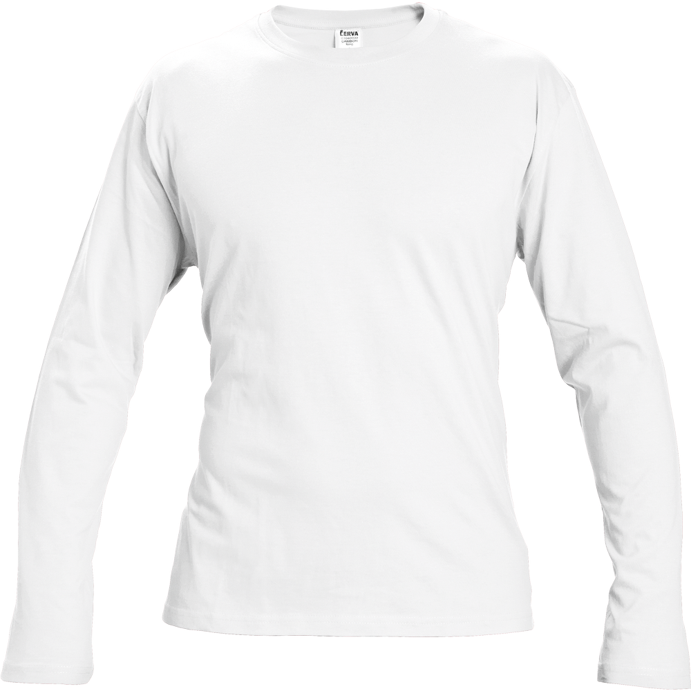 CAMBON tričko dlhý rukáv biela 4XL