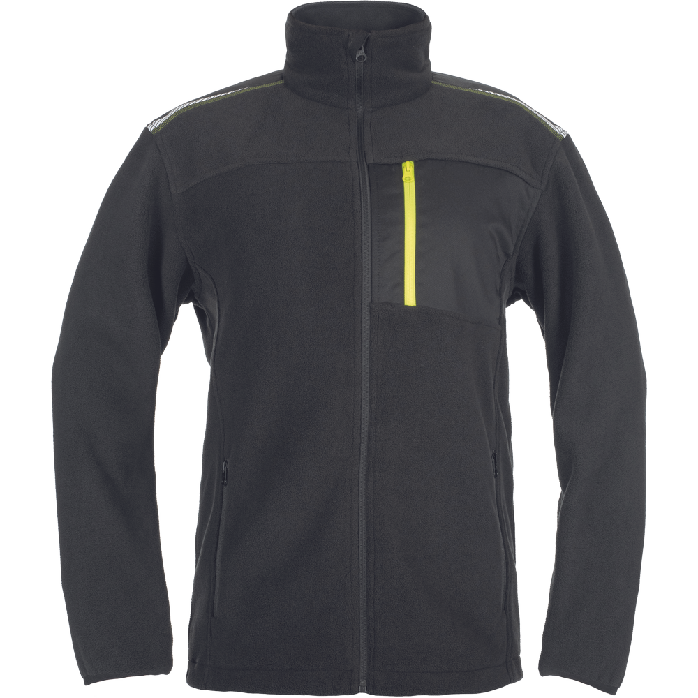 EMERTON STR fleece bunda černá/žltá XS
